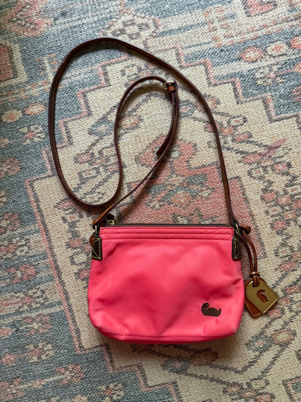 Vintage Dooney & Bourke Coral Crossbody Bag